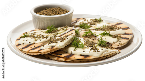 Zaatar Cheese Creation Isolated on Transparent Background PNG Format © FS Stock