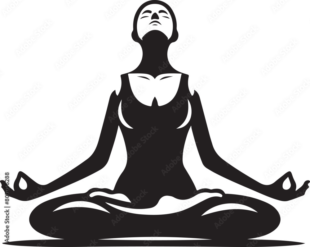 yoga silhouette vector yoga silhouette vector