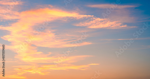 Colorful clouds on sunset sky in the evening  © Nature Peaceful 