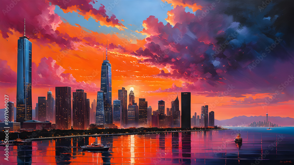 sunset in the city sunset in the city