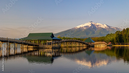 Cuadro en lienzo 鶴の舞橋　青森　絶景