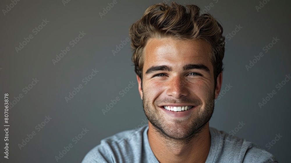 Portrait Of A Handsome, Smiling Young Man Taken In A Studio Setting, Background HD For Designer Portrait Of A Handsome, Smiling Young Man Taken In A Studio Setting, Background HD For Designer