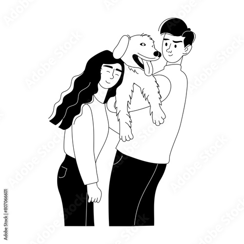 Check out glyph illustration of a family companion 