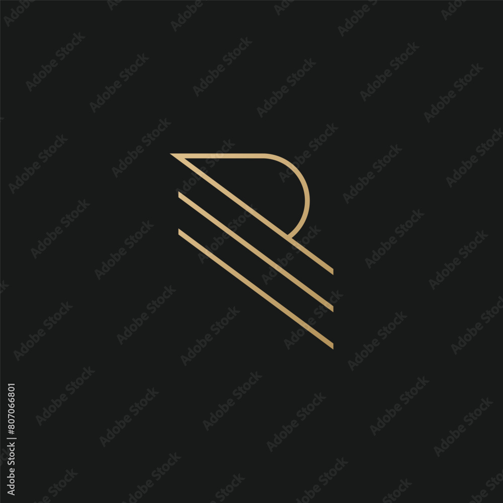 Initial R Letter Logo Design with geometry and monogram. Minimalist, modern and elegant logo. Isolated background. Initial R Letter Logo Design with geometry and monogram. Minimalist, modern and elegant logo. Isolated background.