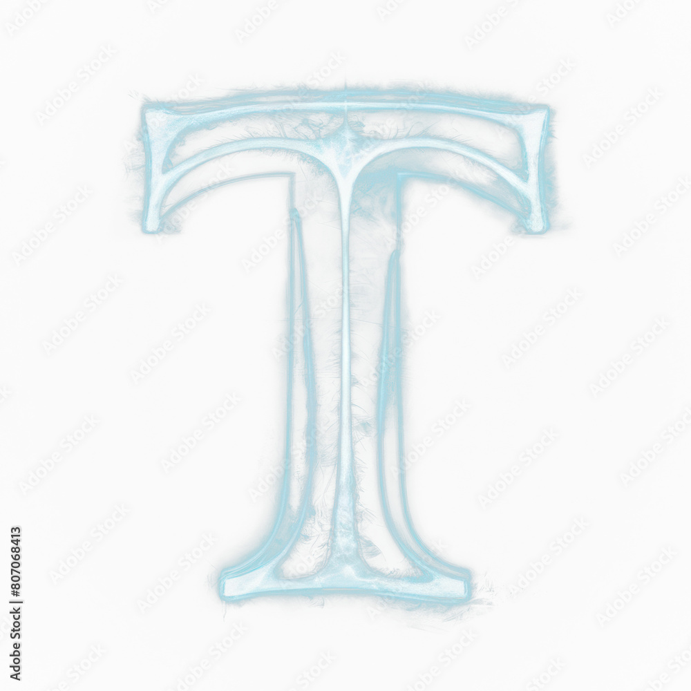 Fototapeta premium Unique X-Ray letter T from the alphabet. A to Z collection. Transparent background PNG. Ideal for fiction and non-fiction themes. Hospitals, veterinarians, doctors, clinics, horror and much more.