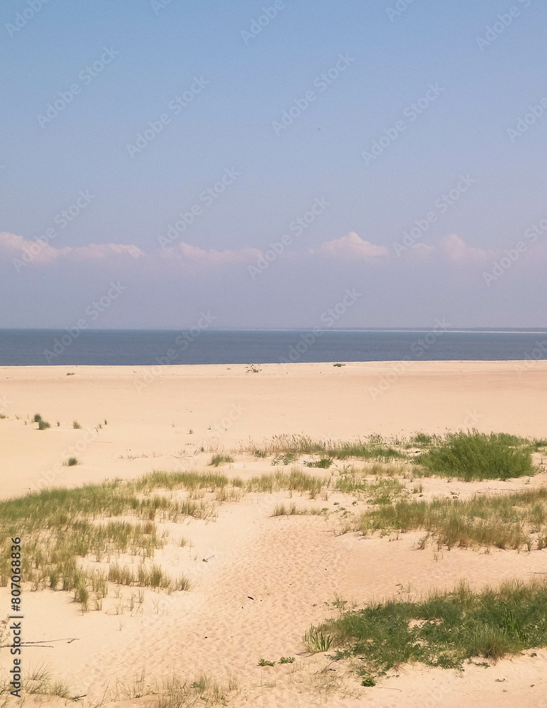 Baltic Sea Coast on Sobieszewska Island. The estuary of the Vistula River. Baltic Sea Coast on Sobieszewska Island. The estuary of the Vistula River.