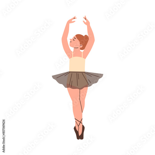 Young ballerina in tutu vector illustration