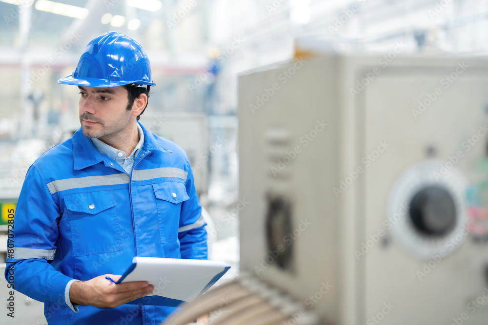 The European male engineer, stationed in the industrial plant, is tasked with the efficient management of machinery essential for plastic and steel production destined for global markets. The European male engineer, stationed in the industrial plant, is tasked with the efficient management of machinery essential for plastic and steel production destined for global markets.