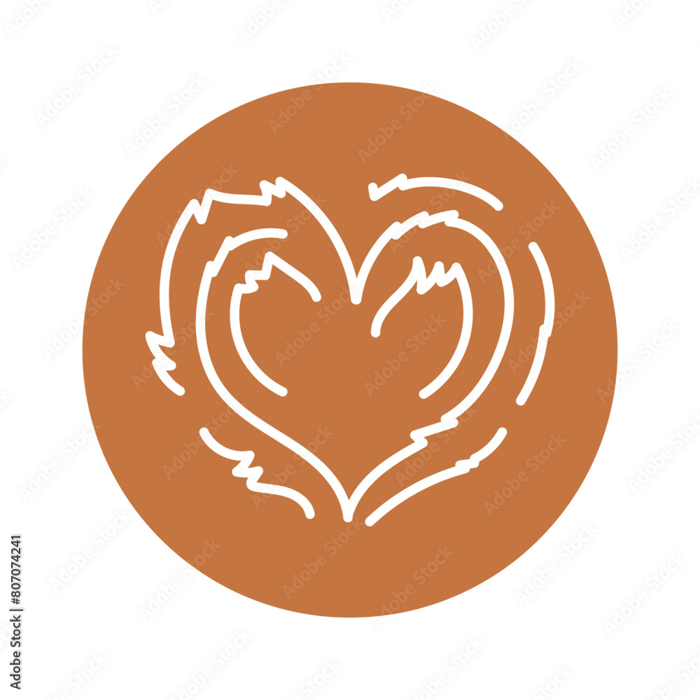 Fire heart black line icon.Natural element. Pictogram for web page, mobile app, promo Fire heart black line icon.Natural element. Pictogram for web page, mobile app, promo