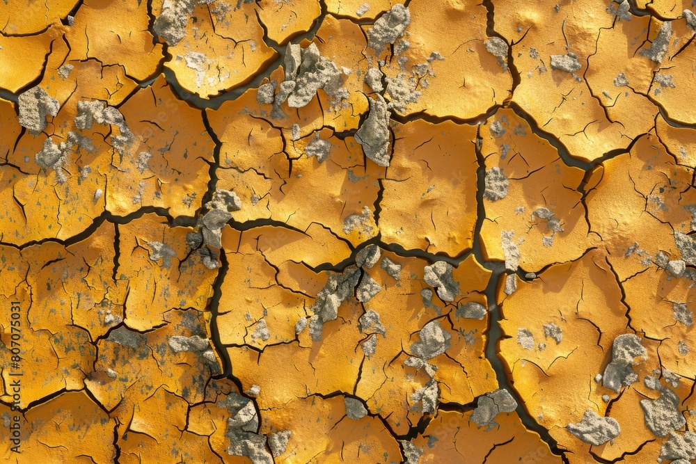 A cracked and weathered surface A cracked and weathered surface