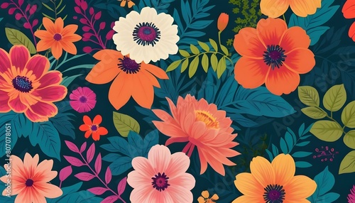 Floral patterns with bold blooms and lush foliage