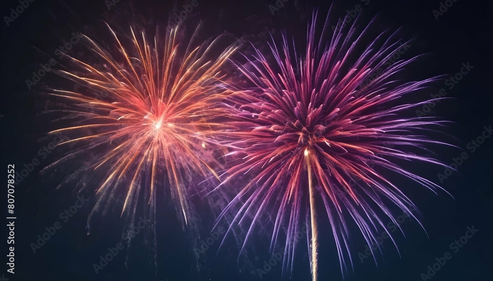 A fireworks display lighting up the night sky with