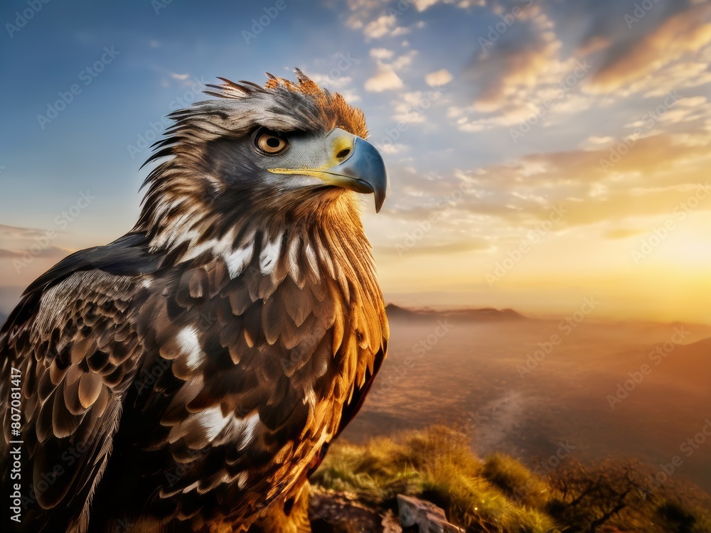 Big eagle close up portrait