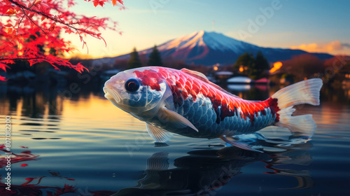 fish on nature japan background © Tidarat