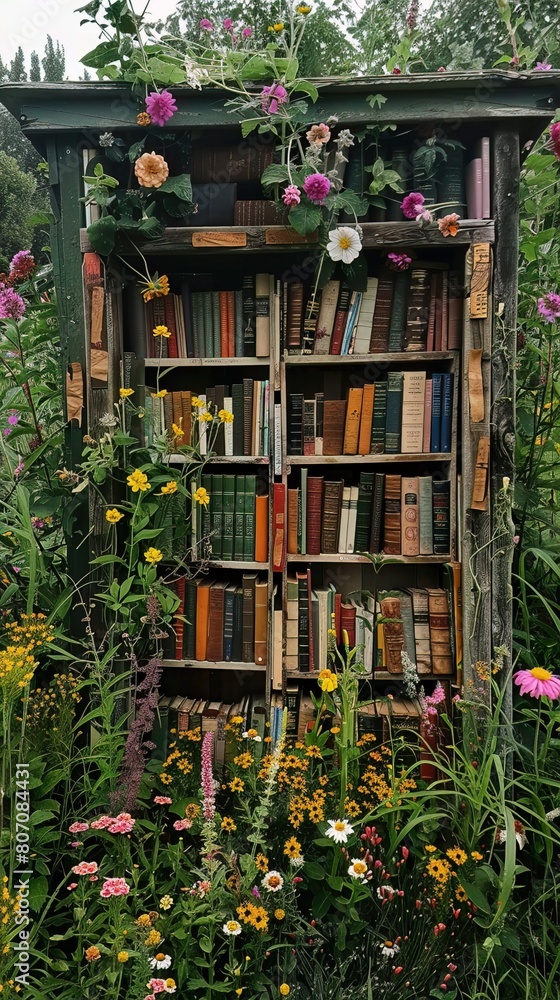 A garden where plants grow words, flowers blossom with poems, a living library for National Tell a Story Day
