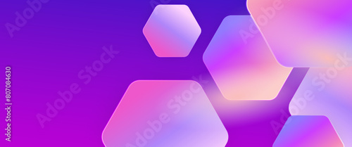Peach and purple violet vector abstract simple gradient banner with geometric shapes. For business banner, formal backdrop, prestigious voucher, luxe invite, wallpaper and background