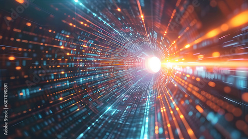 Wallpaper of technology for sending and exchanging information or flow of data transmission  global network connection  big data technology or digital transformation concept