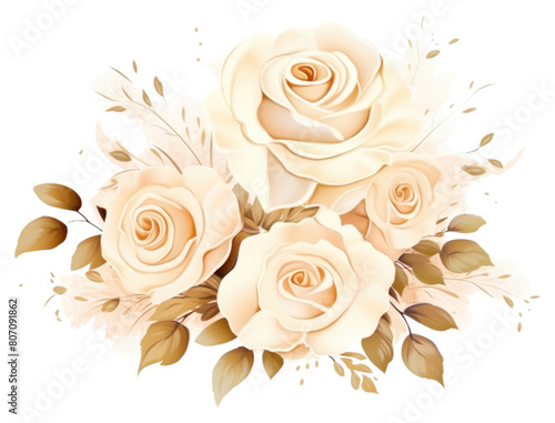 PNG Ivory roses flower plant white background.