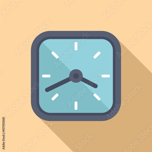 Term wall clock icon flat vector. Duration event. Agenda job period