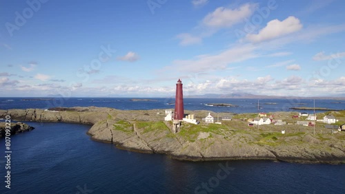 Wallpaper Mural Utvær Fyr, Norway. Lighthouse in the middle of the Norwegian sea. Torontodigital.ca