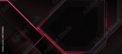 black abstract polygon legant background. red abstract and premium background.