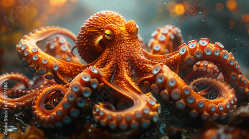 octopus in the water