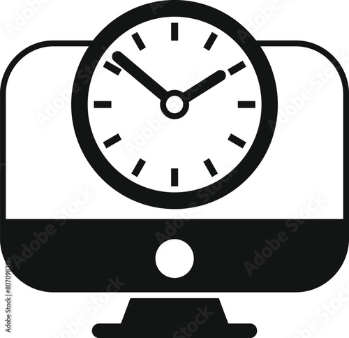 Online contract duration icon simple vector. Meeting online. Business schedule