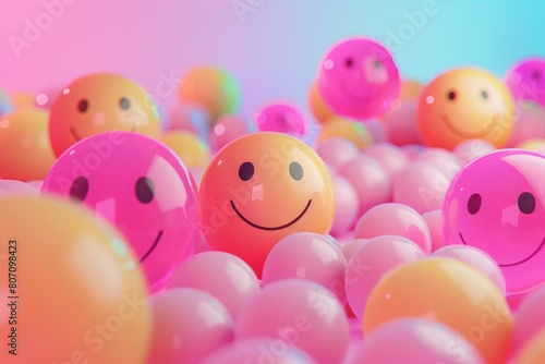 Colorful Smiley Face Balls