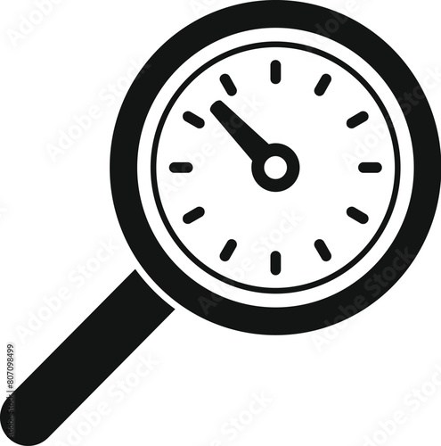 Search time duration icon simple vector. Fixed event. Find online term