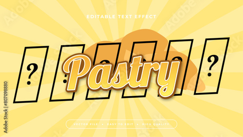 Orange and yellow pastry 3d editable text effect - font style
