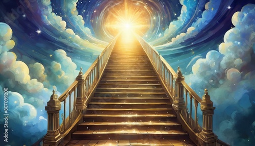  天国まで続く階段のイメージ photo