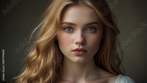 Timeless Beauty: Breathtaking Portrait of a Radiant 21-Year-Old Woman