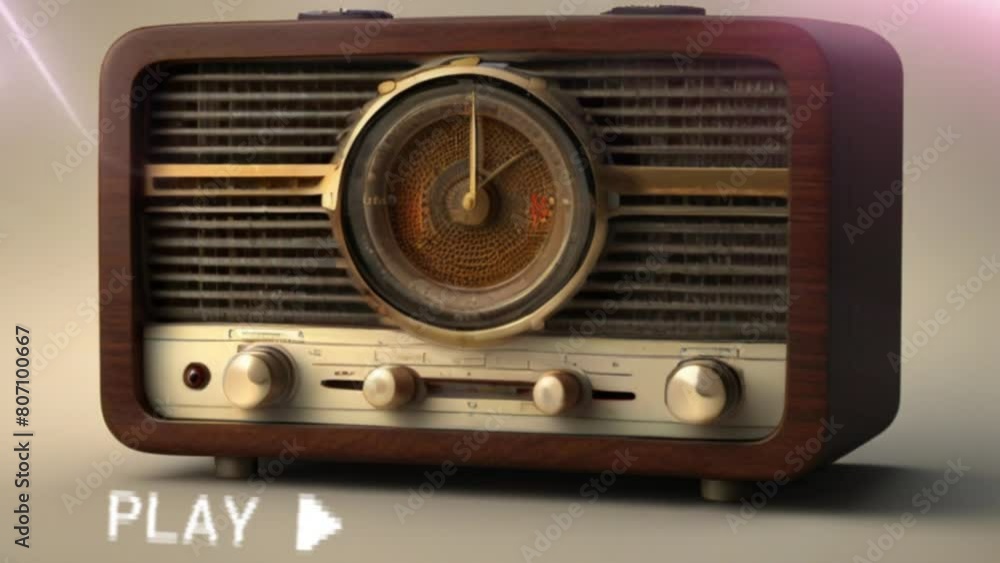 classic old radio in the house, video background classic old radio in the house, video background