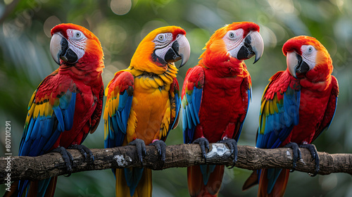 parrots on the tree