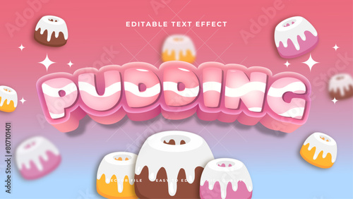 Colorful pudding 3d editable text effect - font style