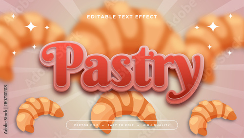 Orange red and pink pastry 3d editable text effect - font style