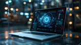 Urgency of Security Response: Photo Realistic Laptop with Notification Displaying Security Alert on Adobe Stock