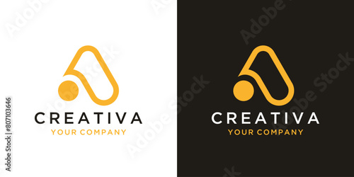 Initial letter A logo design inspiration 