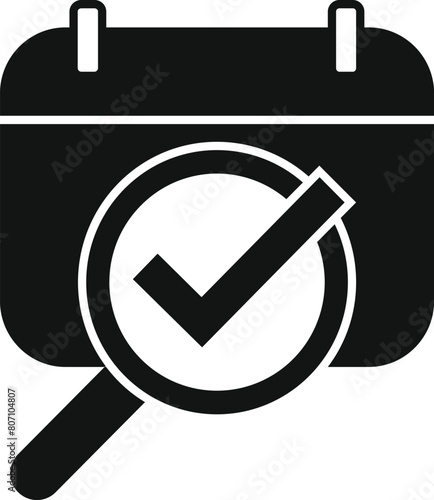 Duration calendar icon simple vector. Approved event. Element overtime