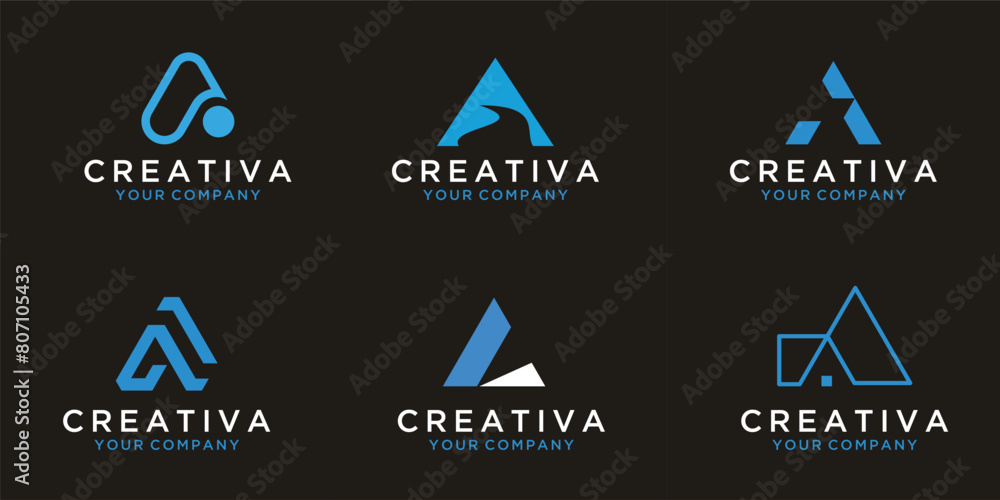 Set of abstract letter A logo design Inspiration Set of abstract letter A logo design Inspiration