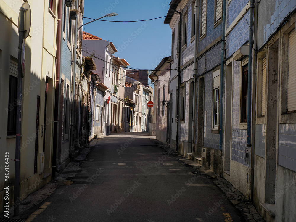 Fototapeta premium Aveiro pictoresque village street view, The Venice Of Portugal
