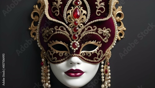 A regal mask inspired by royalty featuring rich v upscaled 4