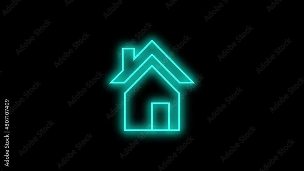 Neon home sign blink animation Neon home sign blink animation
