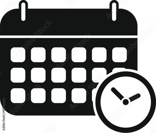 Calendar schedule icon simple vector. Period term study. Budget deadline