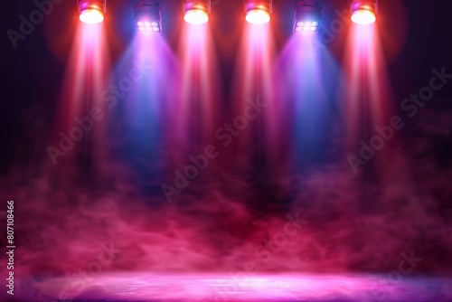 Wallpaper Mural different Spotlight on stage for your design. Colorful light. illustration.  Torontodigital.ca
