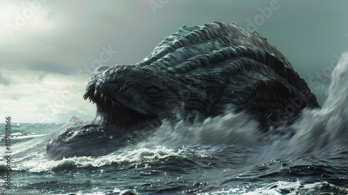 Gigantic Deep Sea Creature Surfacing Stock Image © Newaystock