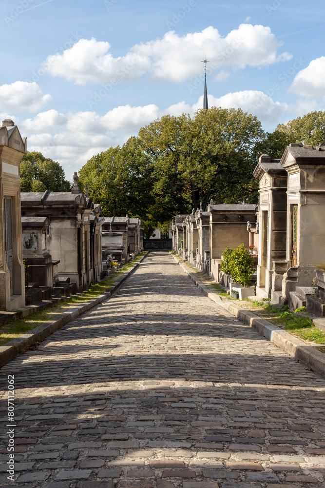 old cemetery in the city