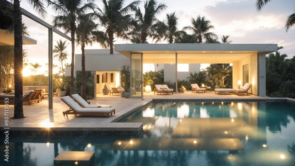Fototapeta premium swimming pool in hotel