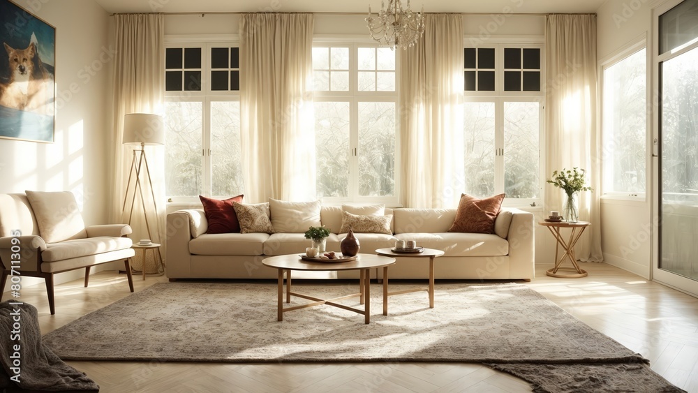 Fototapeta premium living room interior