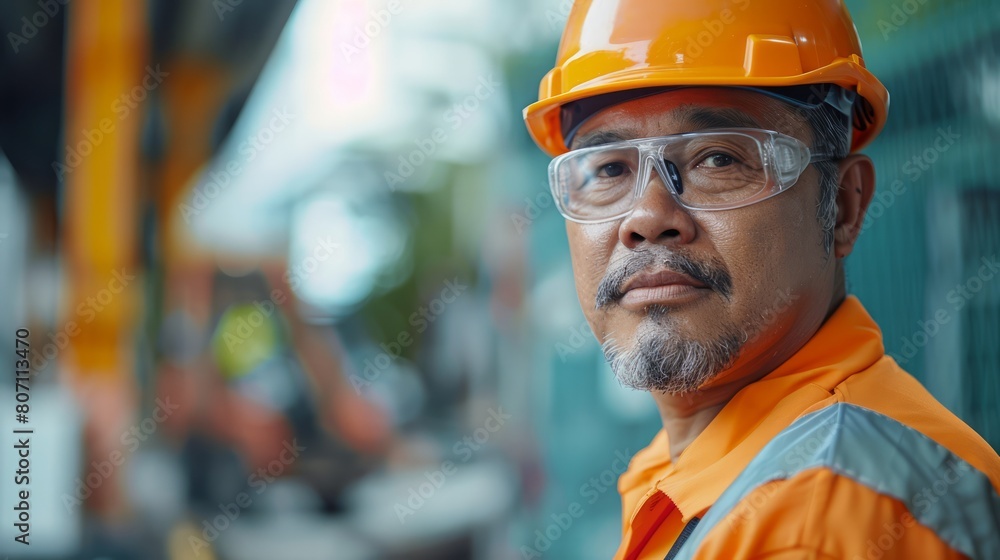 Engineer with safety uniform working at construction site outdoor, Construction worker checking and controlling project on building site. Engineer with safety uniform working at construction site outdoor, Construction worker checking and controlling project on building site.